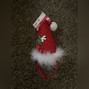 Target Red Glitter Santa Hat Headband